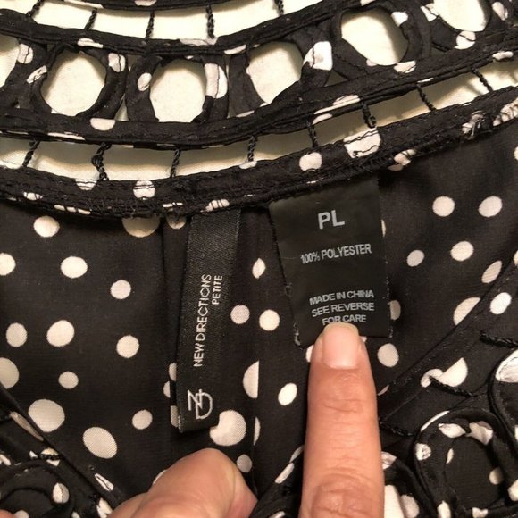 new direction womens sleeveless tank cut out neck design petite size PL - Picture 7 of 9